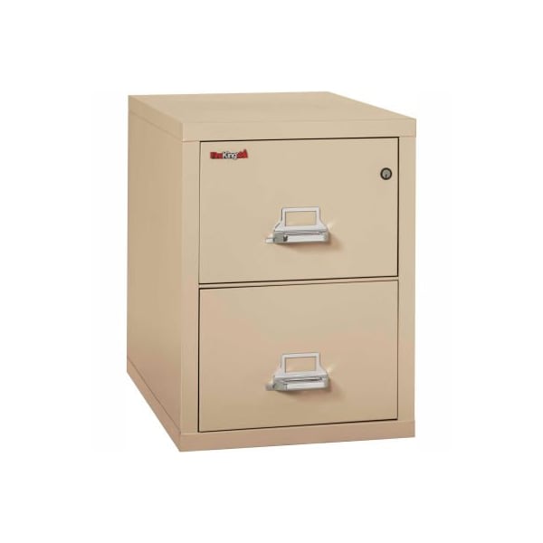 Fire King Fireking Fireproof 2 Drawer Vertical File Cabinet - Legal Size 21"W x 31-1/2"D x 28"H - Putty 2-2131-CPA - main